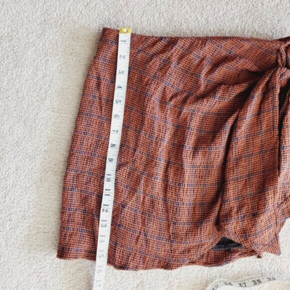 Pull&Bear Ruched Academia Clueless Preppy Punk Plaid Skirt M - Picture 5 of 6
